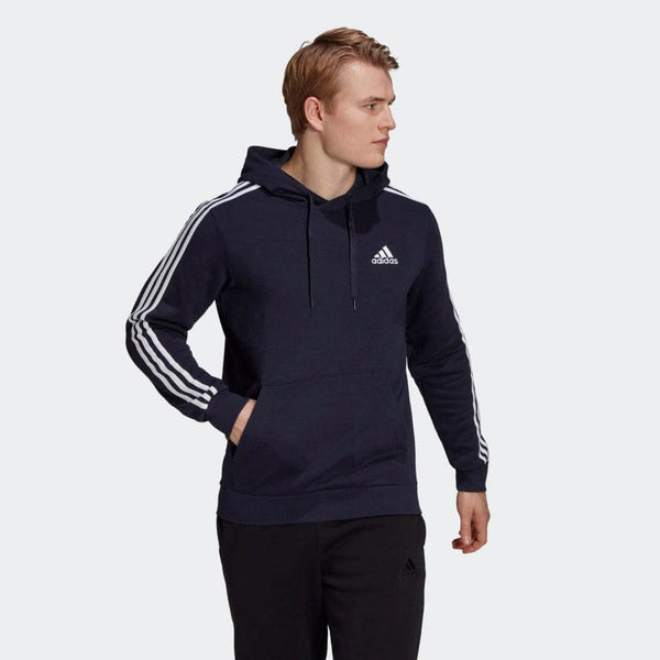 Adidas Mens Essentials Fleece Cut 3-Stripes Hoodie
