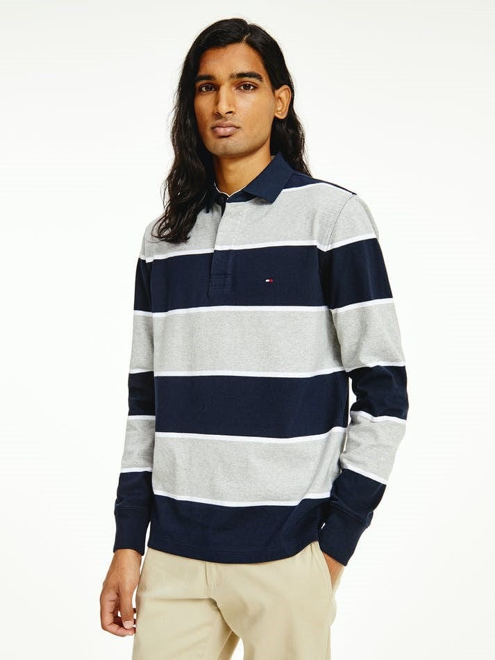 tommy hilfiger iconic block stripe rugby