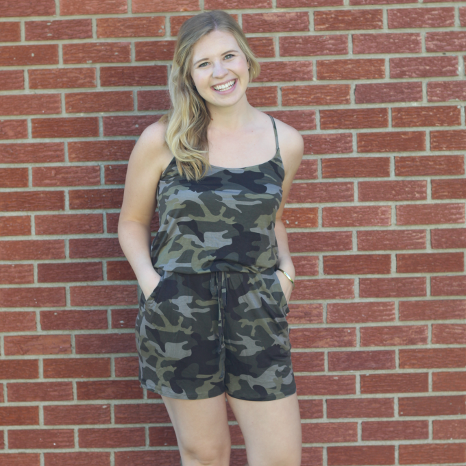 camo spaghetti strap dress