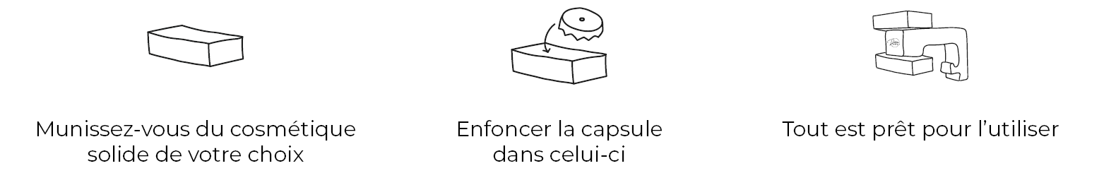 capsules amovibles porte savon magnétique déco'smétique