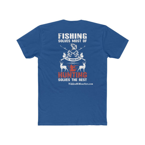Fishing Solves Most Of My Problems Hunting Solves The Rest Design For  Fishing And Hunting Team | Throw Blanket