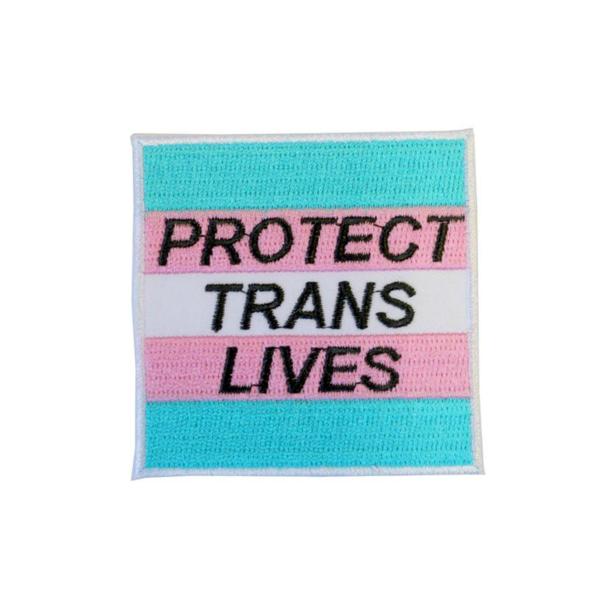 Protect Trans Lives Iron On Patch Lgbt Rainbow Allies Ally Appliquetransfer Sew Minimum Mouse