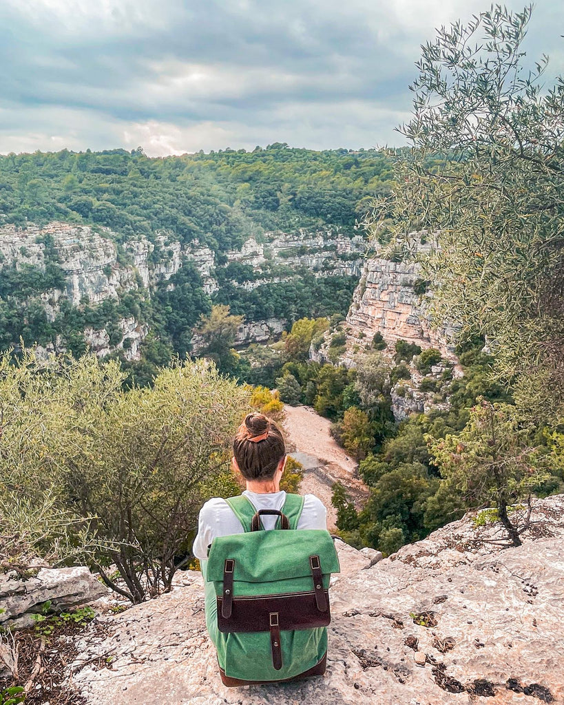 Mochilas de lona Vintage para hombre, morrales impermeables para ordenador  portátil, mochila grande encerada para montañismo, mochila de viaje vintage