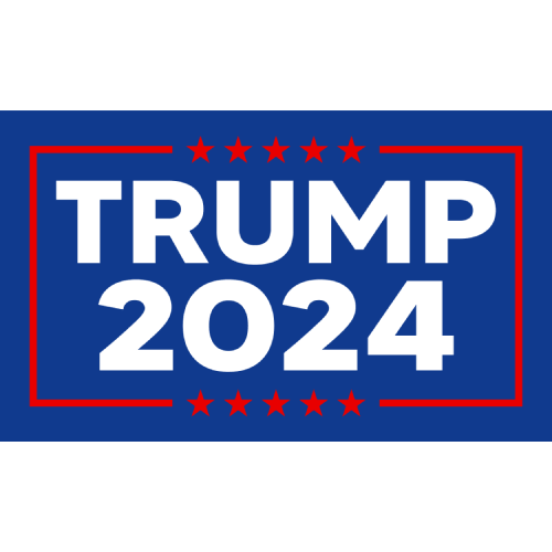 Trump 2024 Blue Flag American Smart Shopper