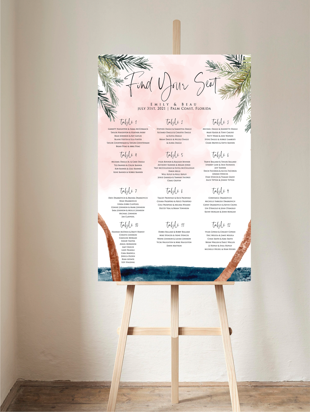 Tropical Palm Breeze Seating Chart The Paxton Press