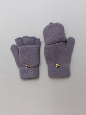 Winter Knit Convertible Fingerless Gloves with Mitten Flap - Sunbeam General Store