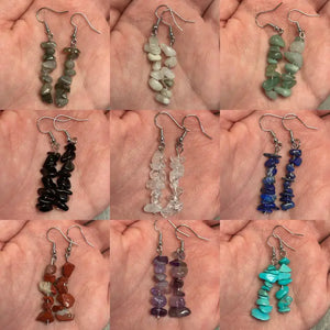 Gemstone Chip Earrings - Sunbeam General Store