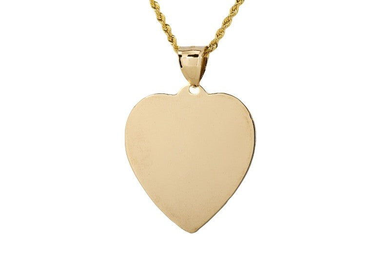 Large Heart Necklace in 14k Yellow Gold