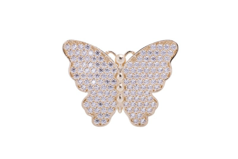 Large Butterfly Ring in 14k Yellow Gold