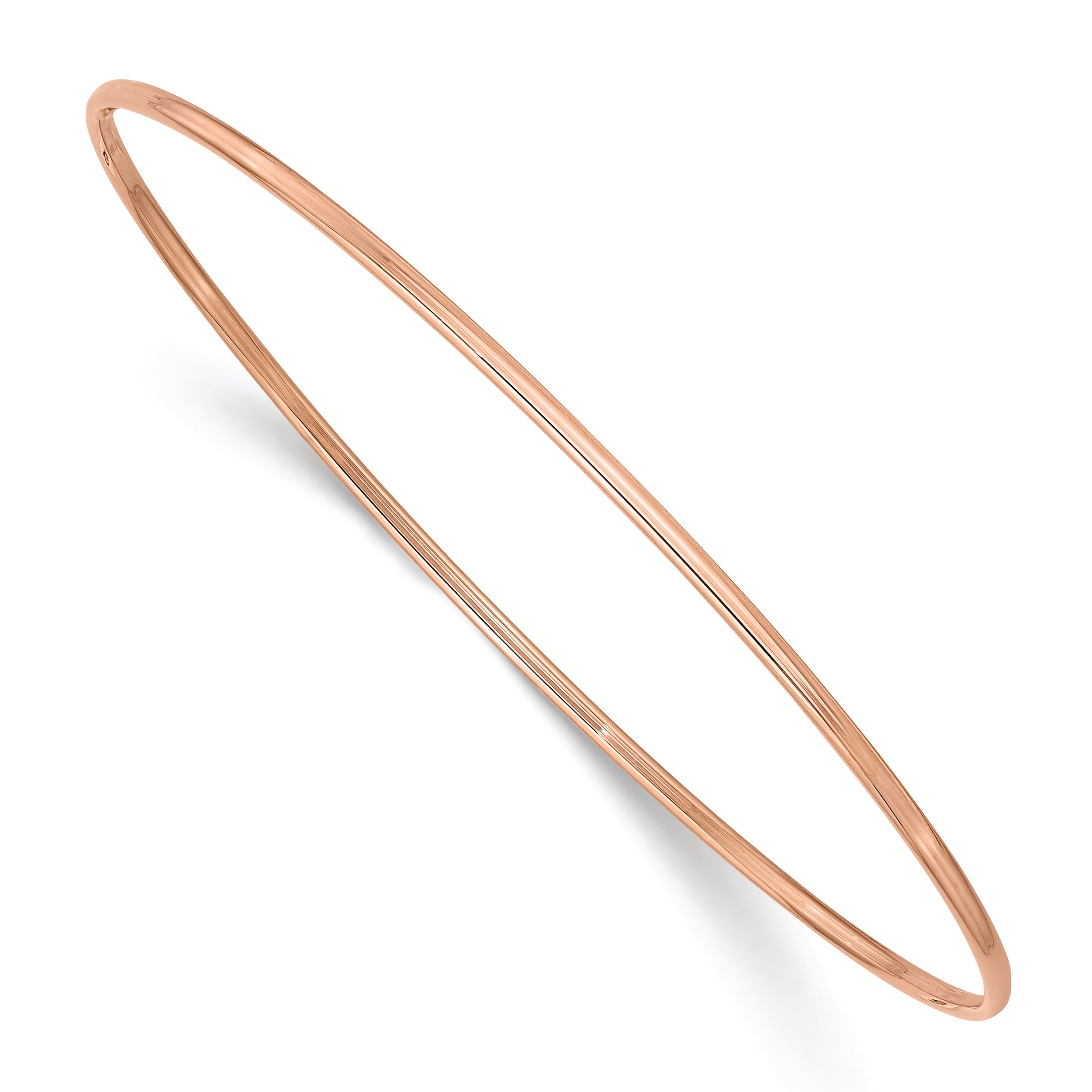 14k Rose Gold Thin Slip-on Bangle Bracelet