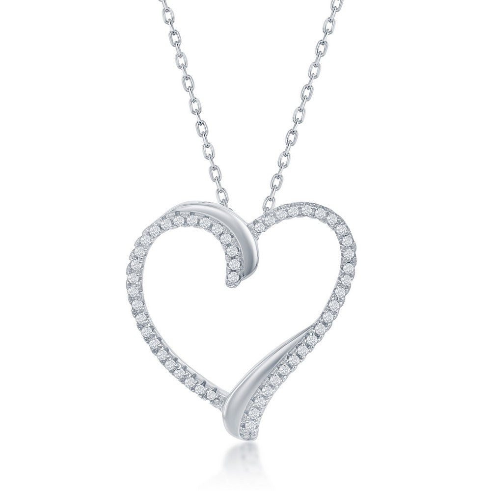 Sterling Silver Heart Pendant Necklace