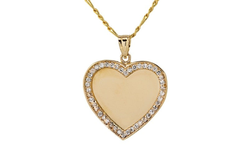 Heart Sapphire Necklace in 14k Yellow Gold