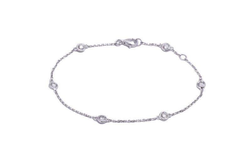 Diamonds by the Yard Bracelet in 18k White Gold