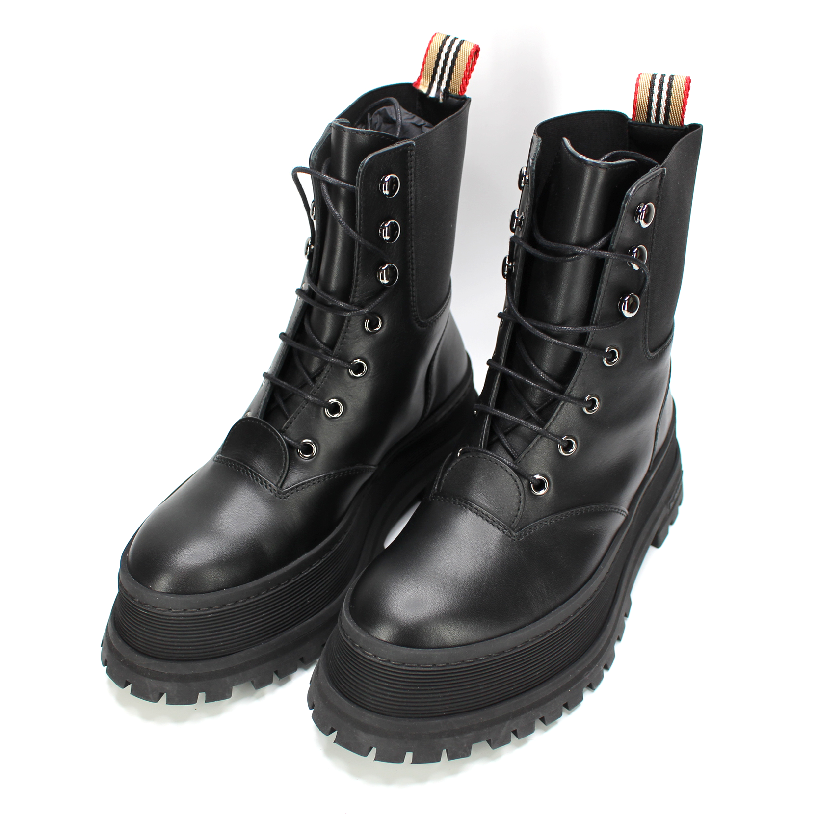 Burberry Springton Black Lace-Up Platform Combat Chunky Boots – The Closet  New York