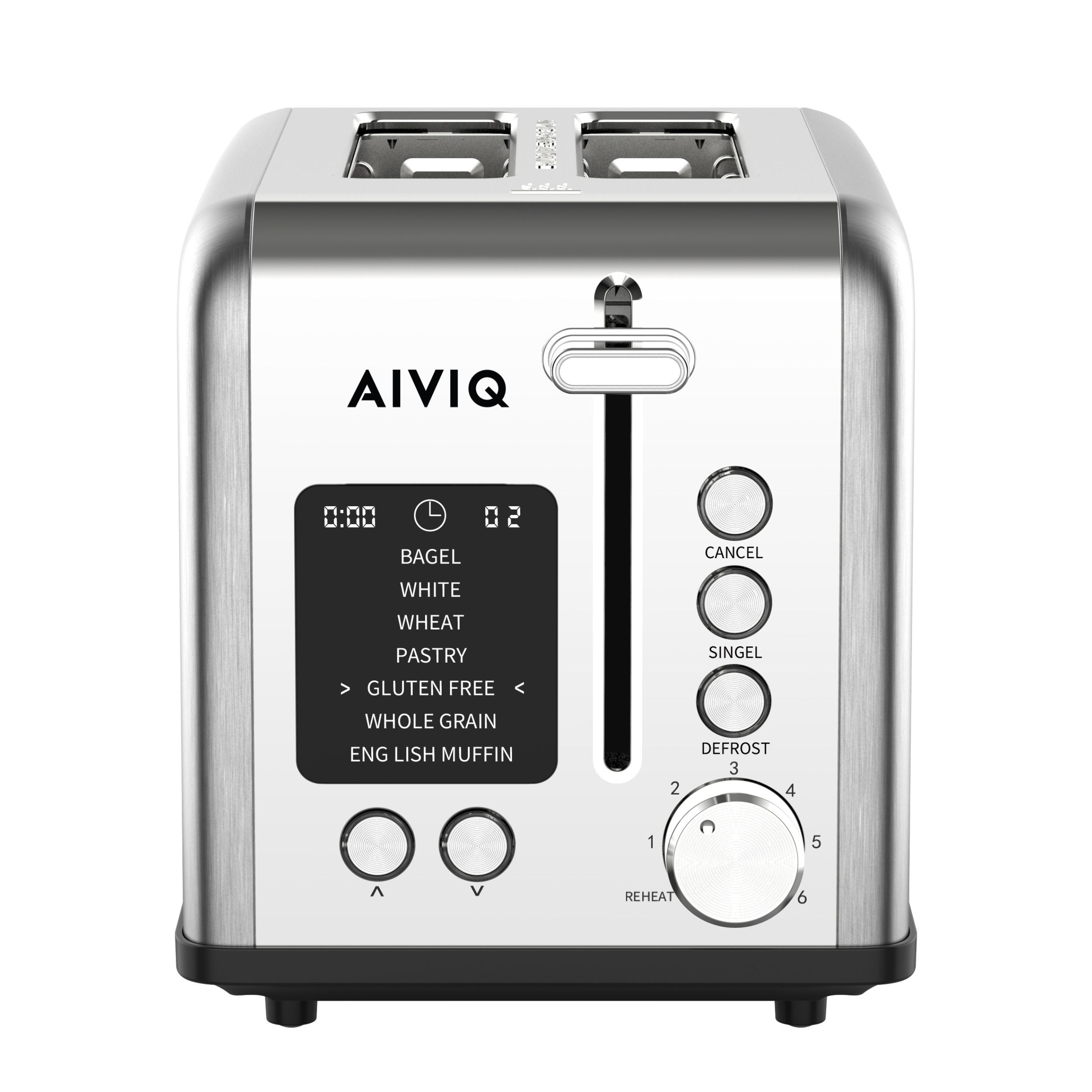 Se AIVIQ SmartToast Pro 2S Brødrister 2 Skiver - ABT-241 - Rustfrit stål hos Kaffepro.dk