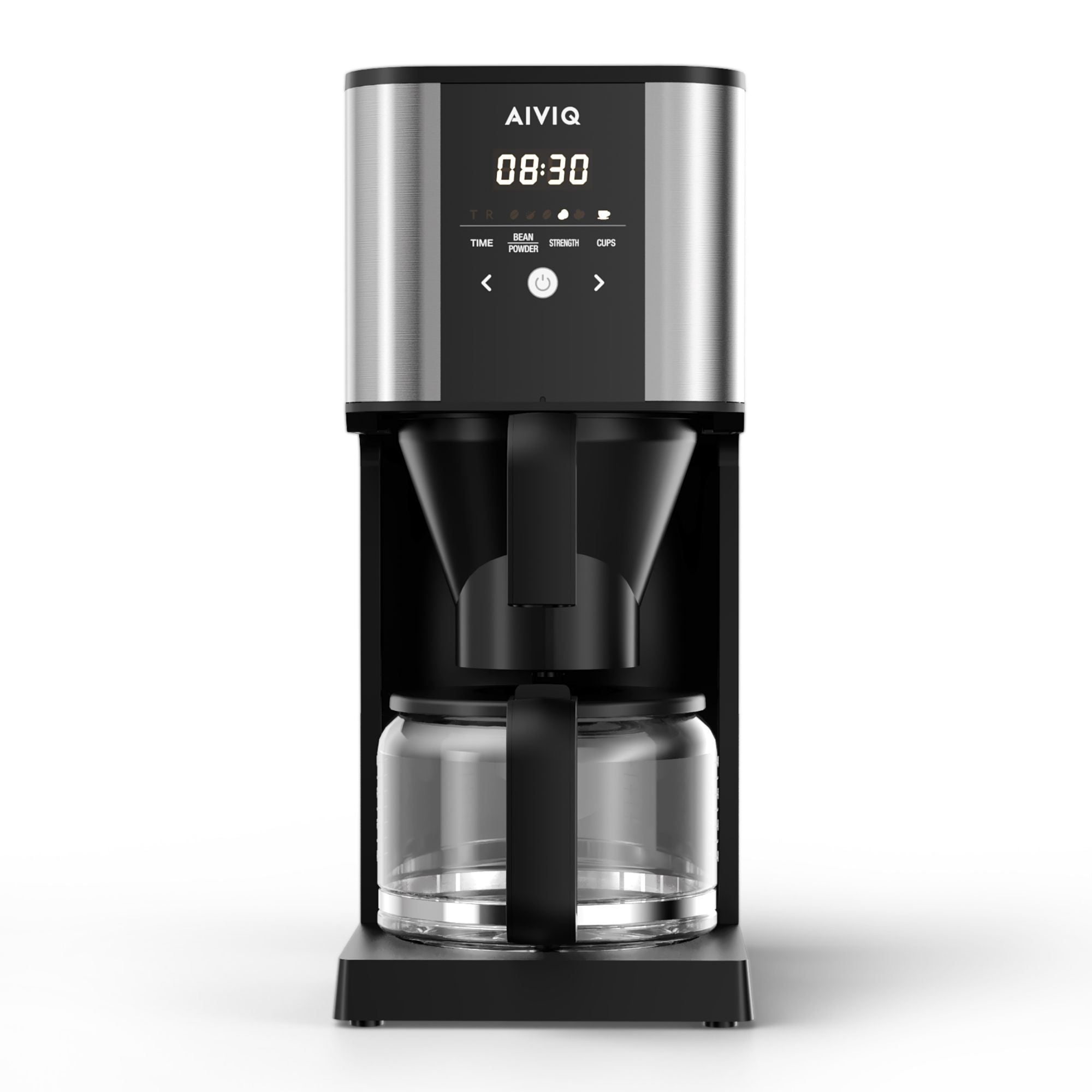 AIVIQ Grind 'N Brew Inspire - Automatisk Filter Kaffemaskine med Kværn - AGC-321 - Rustfrit stål thumbnail