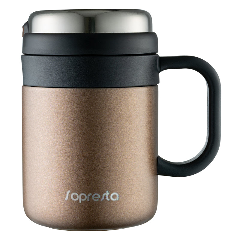 Sopresta Premium Kaffe & Te Termokop til rejse - Sort - 500ml thumbnail