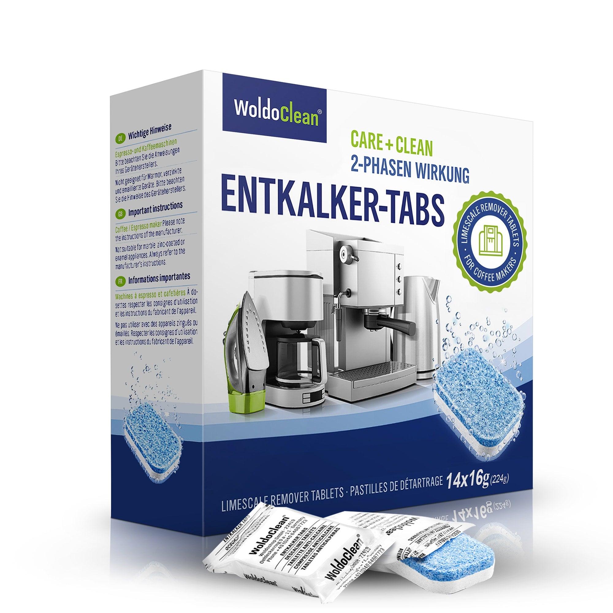 WoldoClean 2-faset afkalkning tabs til kaffemaskiner - 14 stk.