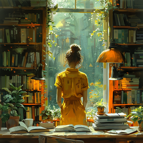 vd86_beautiful_artwork_of_a_woman_in_a_library_nature_mixing__fb1a84ce-1357-4c01-8019-8bf099a51406_1.png__PID:946984c2-9bc7-457c-9d78-7447c5047bb8