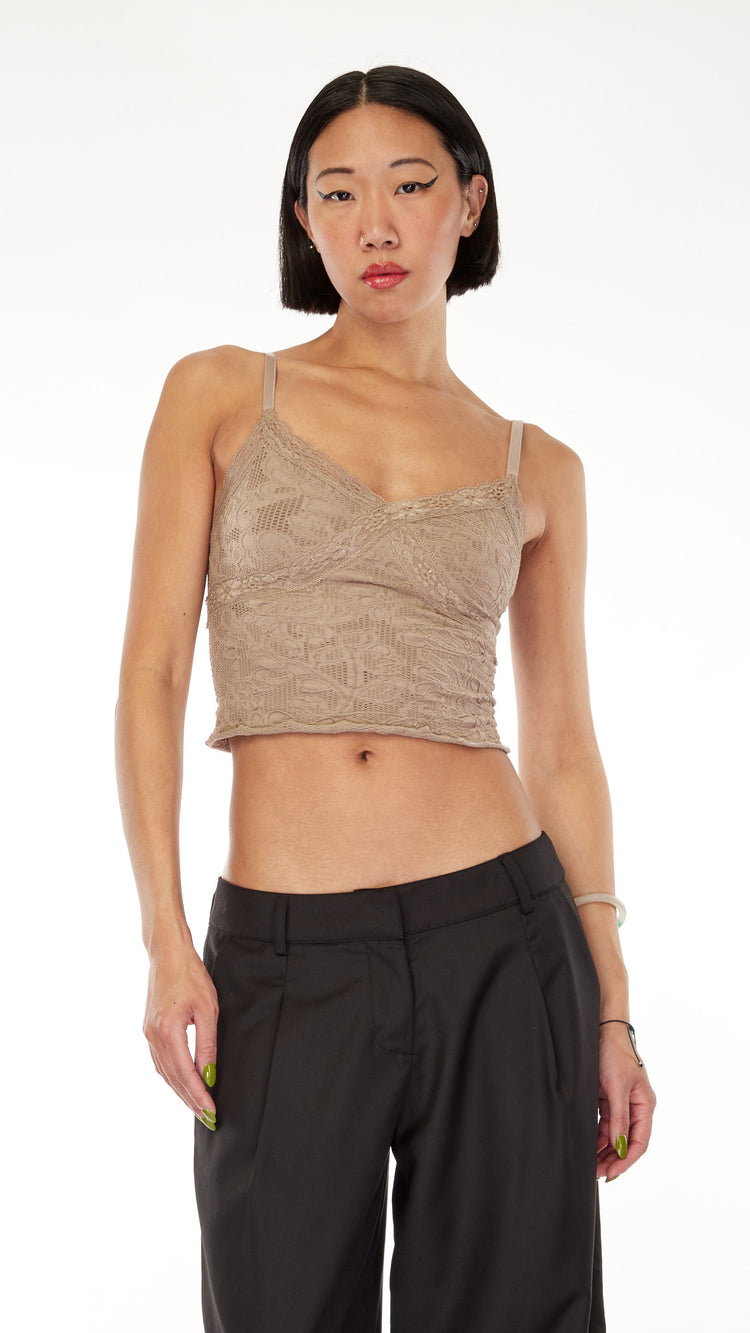 Dos Fitted Cami Top Black
