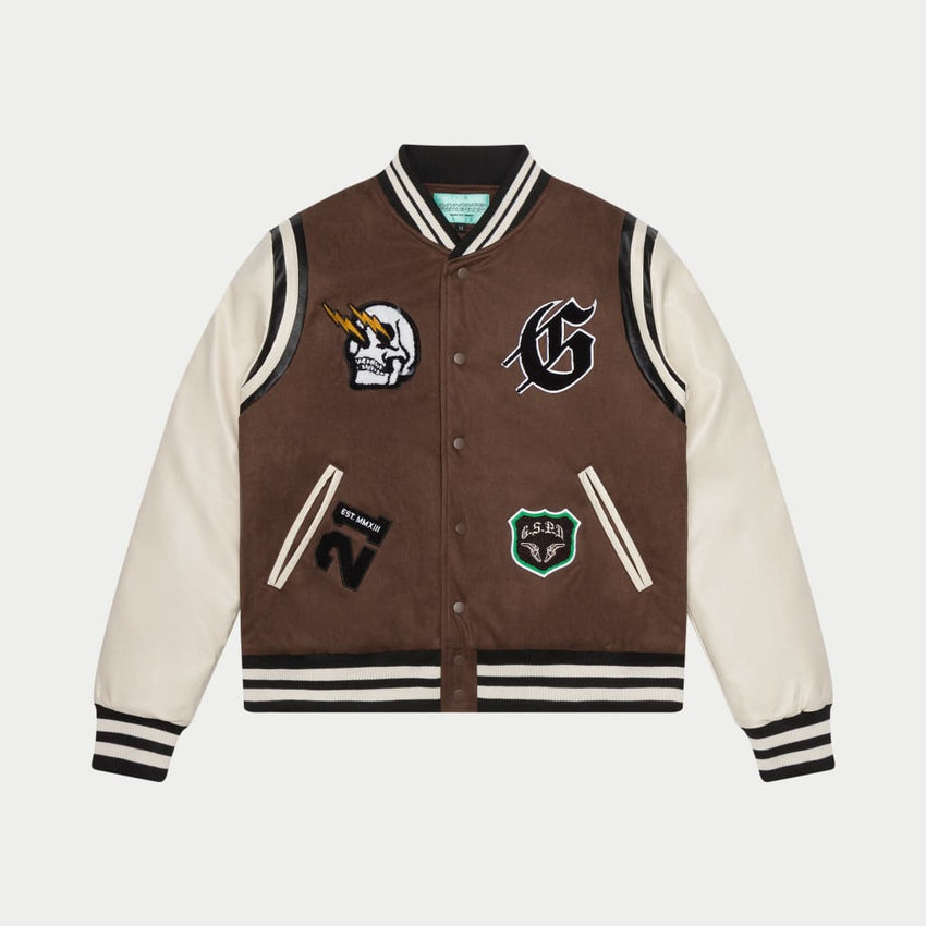 GODSPEED NEW YORK - I.G.W.T Varsity Jacket (Brown/Cream)