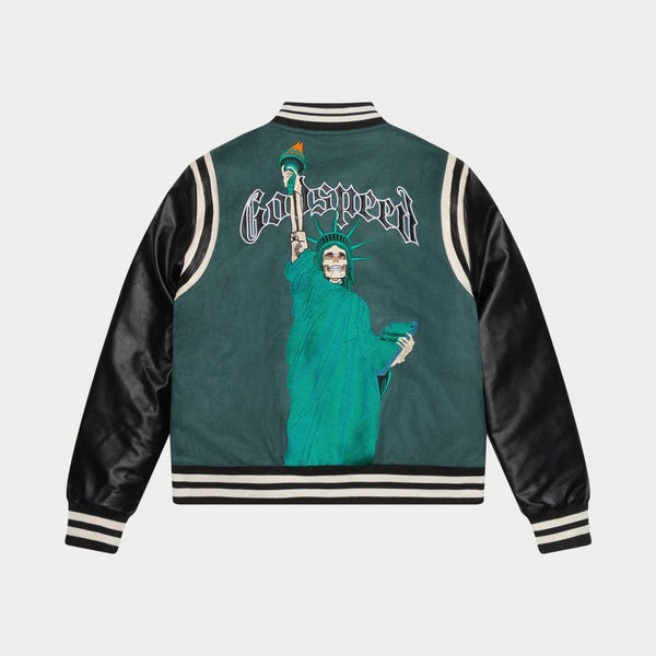 GODSPEED NEW YORK - I.G.W.T Varsity Jacket (Green/Black)