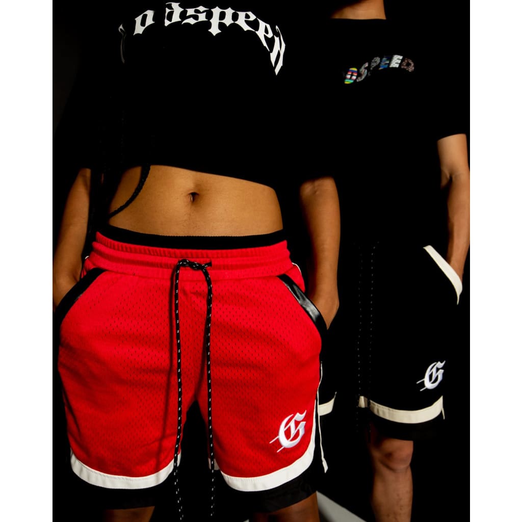 Retro Varsity Shorts (Red)