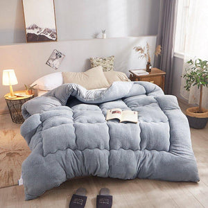 Thicken Shearling Blanket Winter Soft Warm Bed Quilt For Bedding
