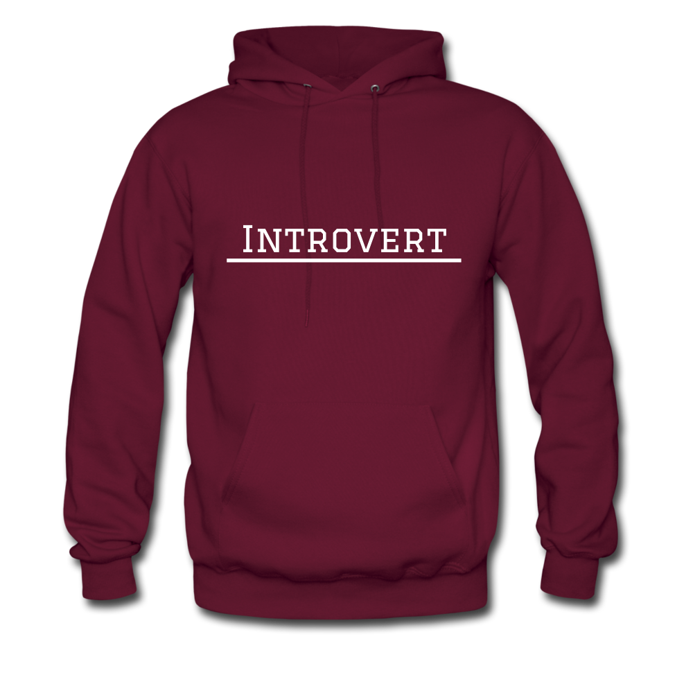 Introvert Hoodie - burgundy