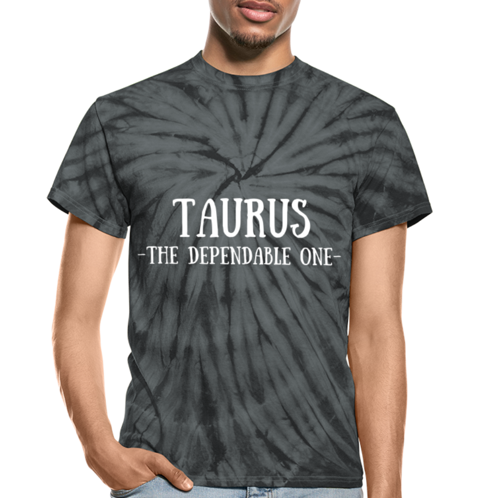 Taurus- Unisex Tie Dye T-Shirt - spider black
