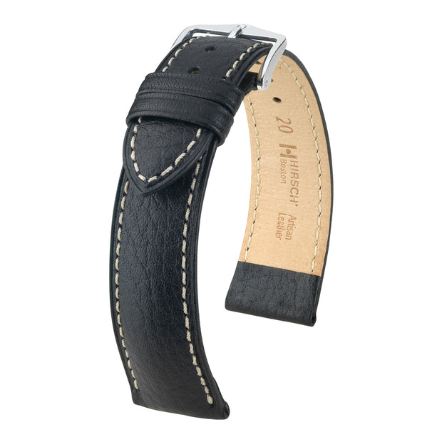 Hirsch Boston Brown Buffalo Calfskin Leather Watch Band | The Jewellery  Boutique