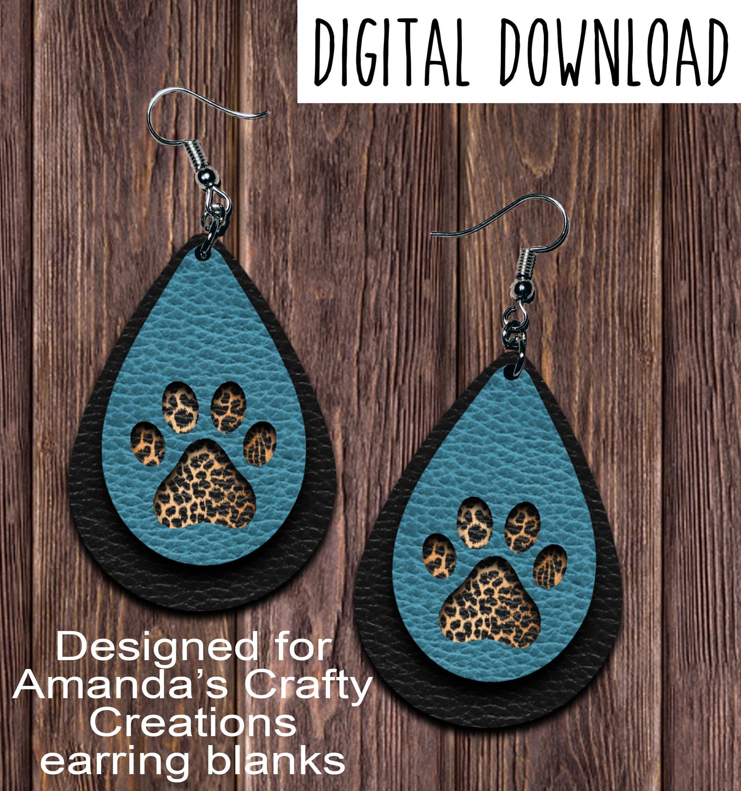 Western Drop Earring Sublimation Design (1248709)