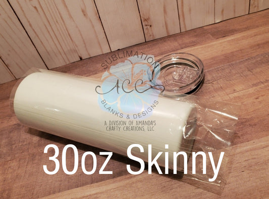 SHRINK WRAP clear or white for 20 oz Sublimation ready skinny tumbler