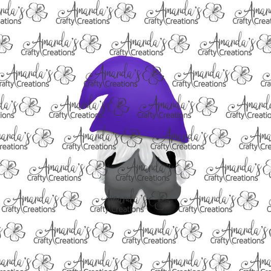 Purple Gnome Handmade Sublimation Earrings