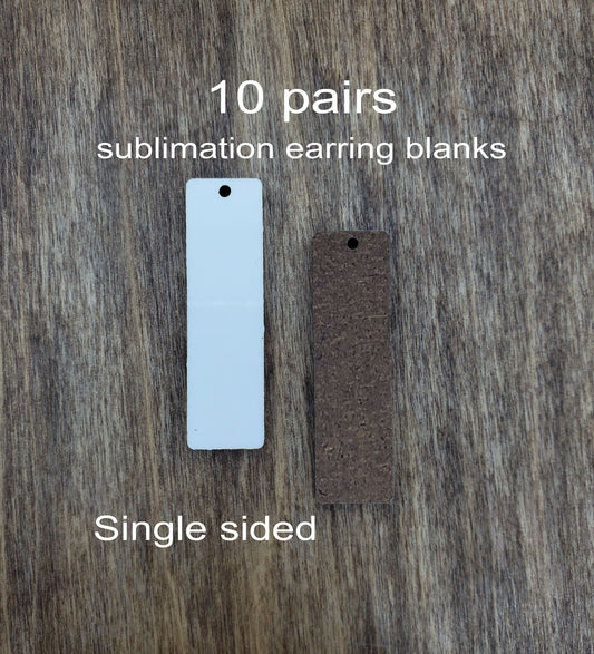 Single Side Round U Shape Dangle Earrings Sublimation Blanks Wood