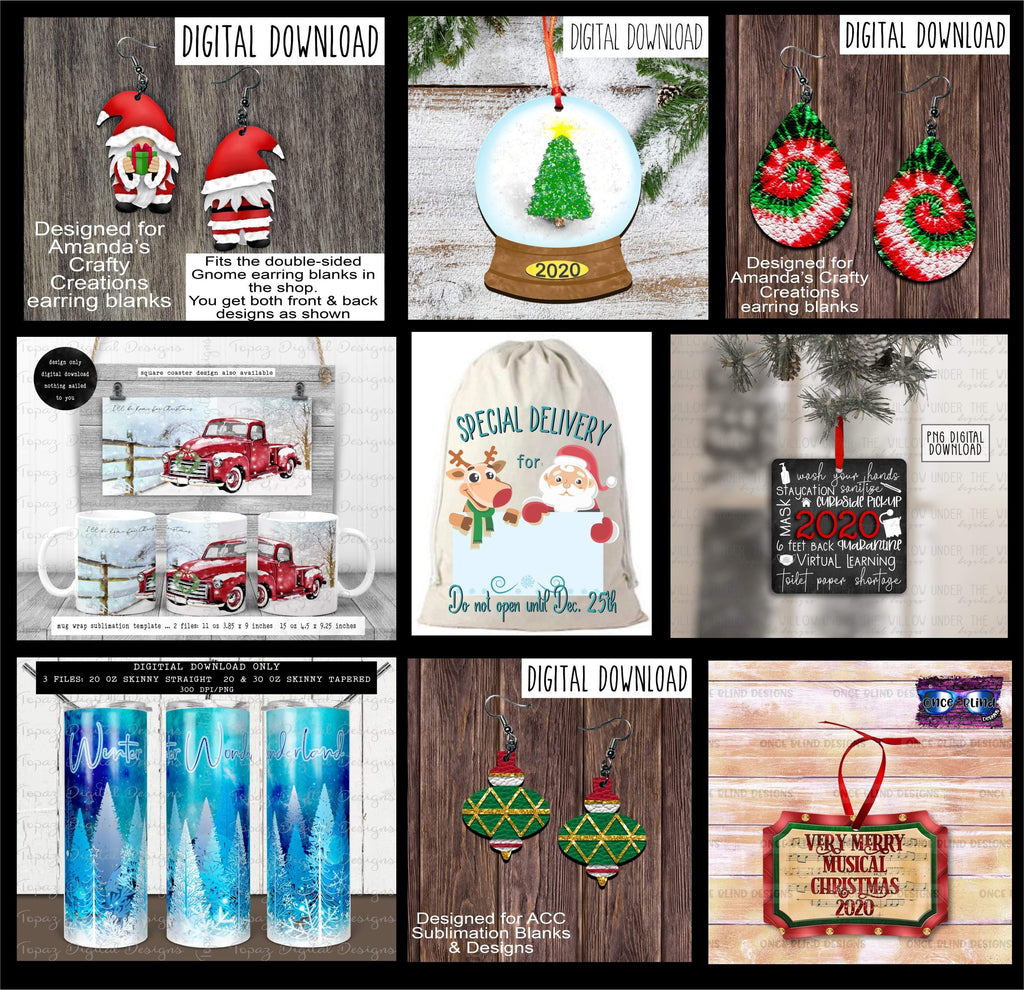 Download Winter Holiday Designer Bundle Acc Sublimation Blanks Designs