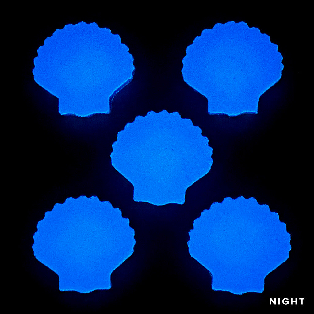 Mini Scallop Shells Step Marker Glow in the Dark Pool Mosaics