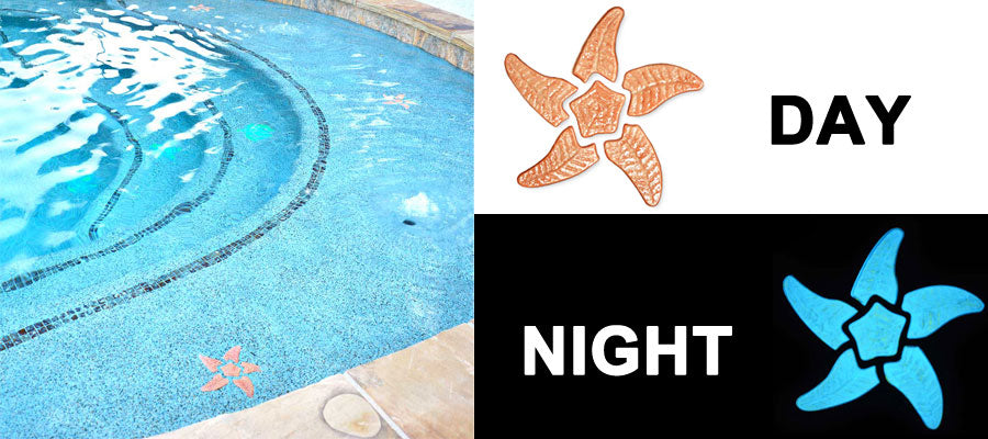 Starfish Glow Pool Mosaic