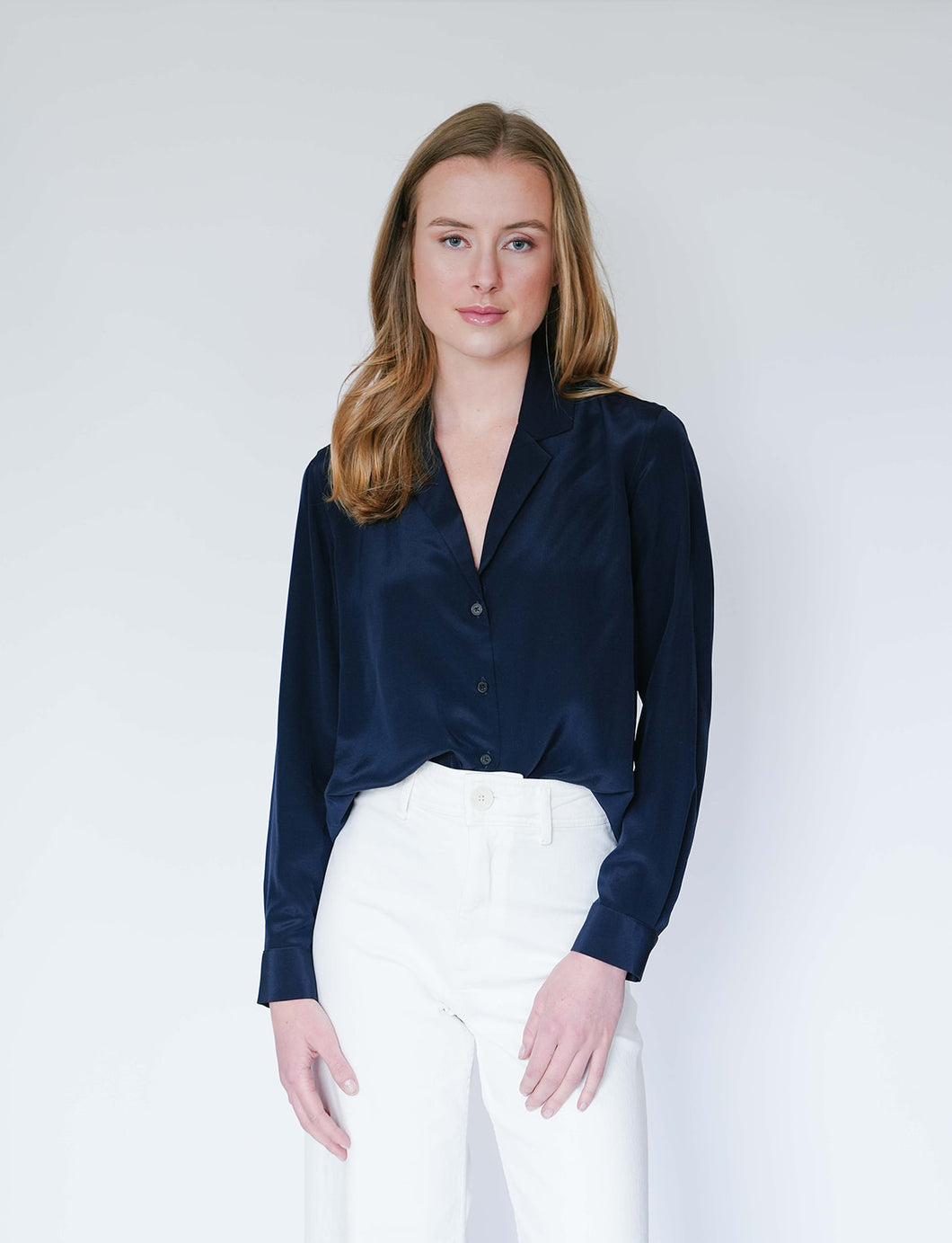 Serena Shirt in Classic Navy – CCH Collection