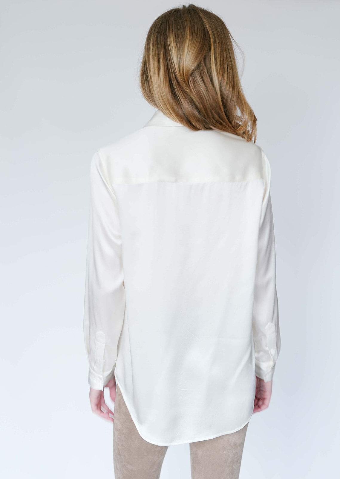 Serena Shirt in Polished Ivory – CCH Collection