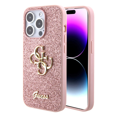 Case Guess GUHCP15XP4TDPP iPhone 15 Pro Max 6.7 pink/pink hardcase Leather  4G Diamond Triangle Case - ✓