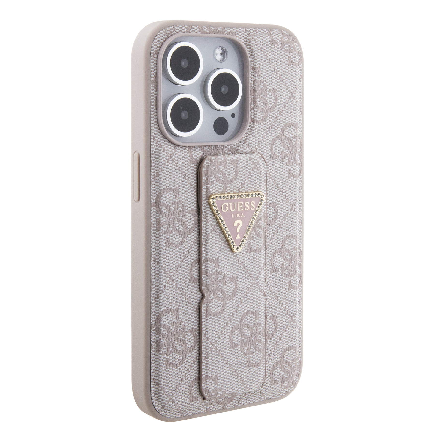iPhone 15 Plus Guess Saffiano Hybrid Case - MagSafe Compatible - Beige