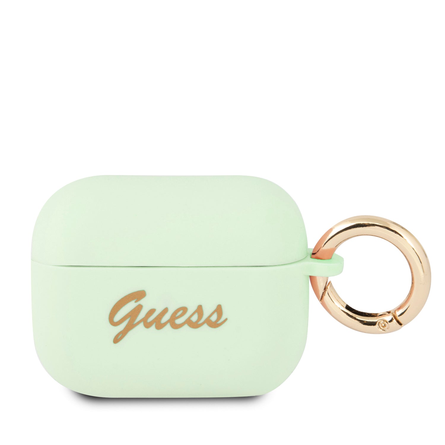  Guess AirPods Case Cover in Pink Glitter with Keychain Slot,  Compatible with Apple AirPods 1 and AirPods 2, Silicone Protective Hard Case,  Shockproof, Wireless Charging, and Signature Printed Logo : Electronics