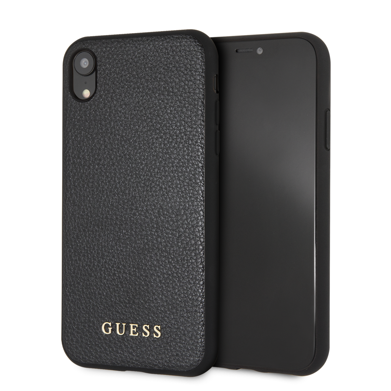 daarna luchthaven energie Guess Phone Case for iPhone XR PU Leather Black Iridescent Collection – CG  Mobile