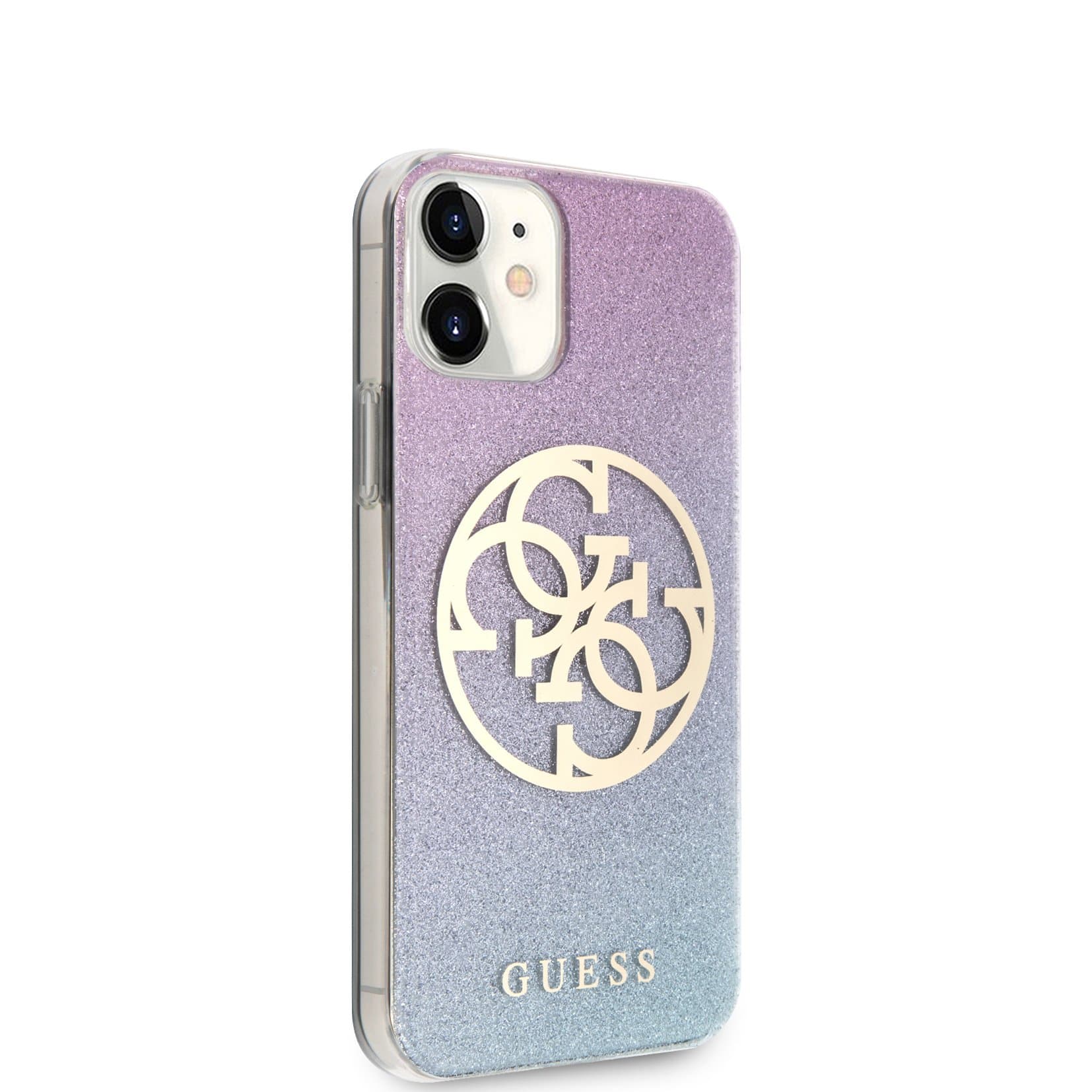 Guess Phone Case PC/TPU Glitter with Circle 4G Logo - iPhone 12 Mini G ...