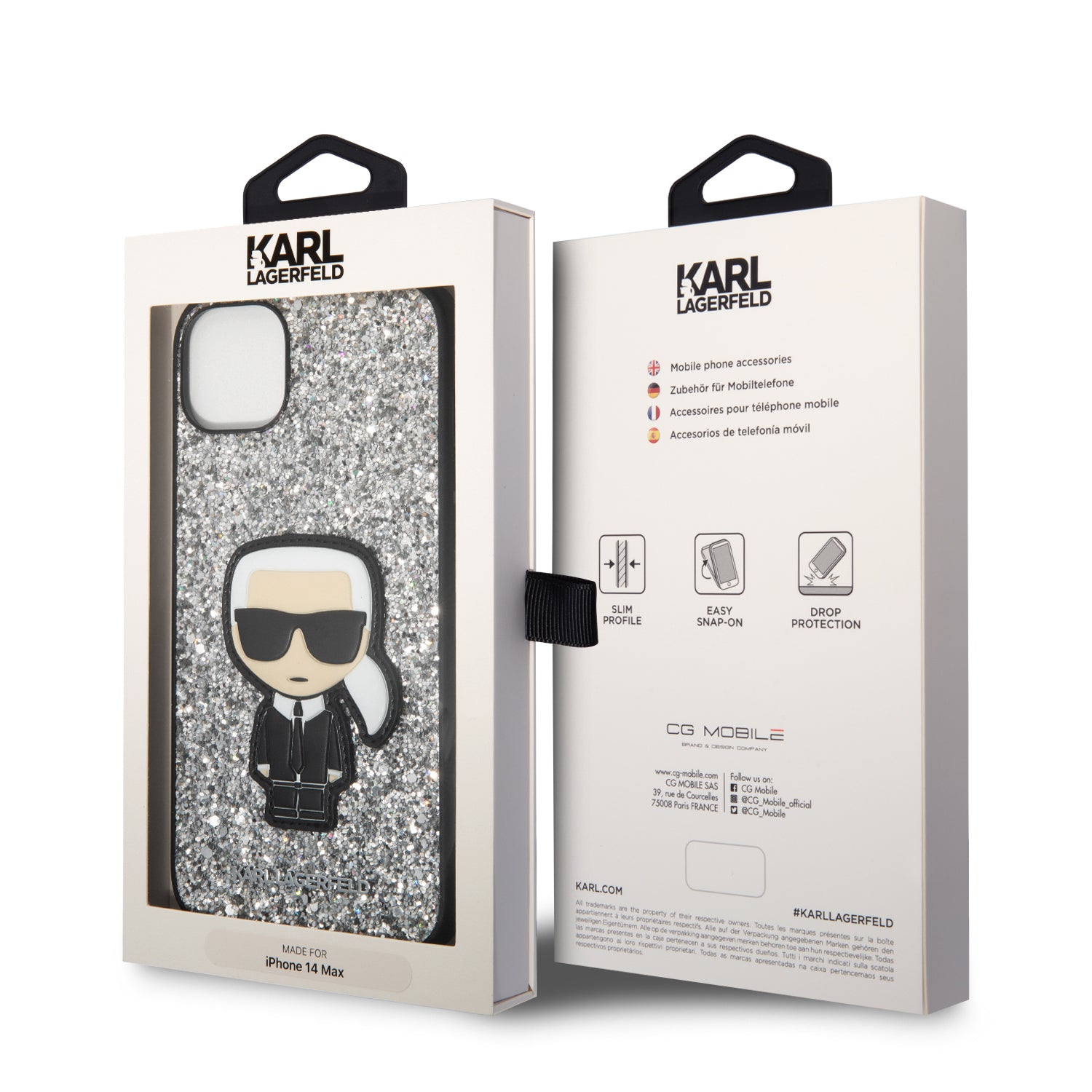 Funda Guess Glitter Flakes Negro para Iphone 14 Plus