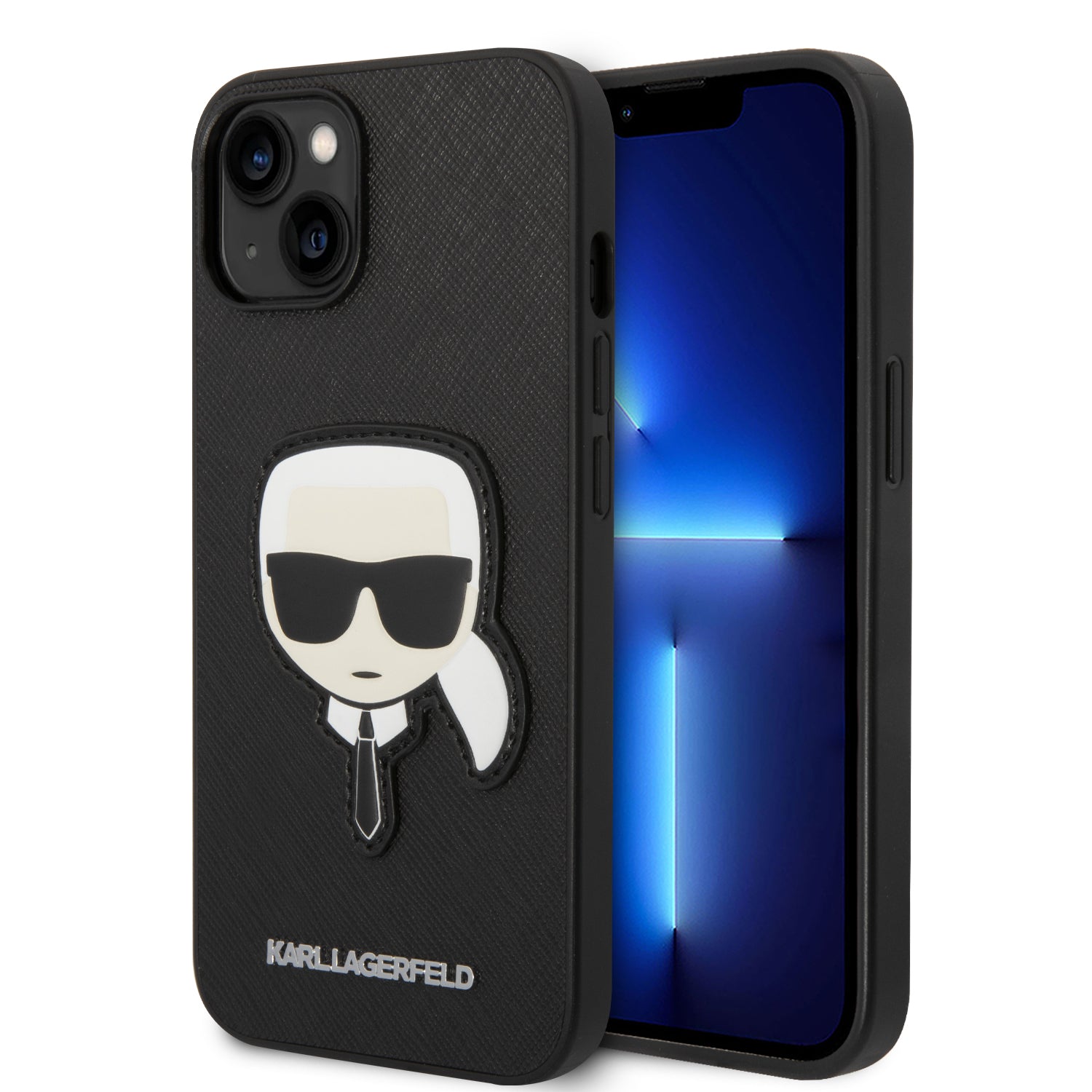 iPhone 14 Plus - PC/TPU Black 3D Rubber Case Karl Head - Karl