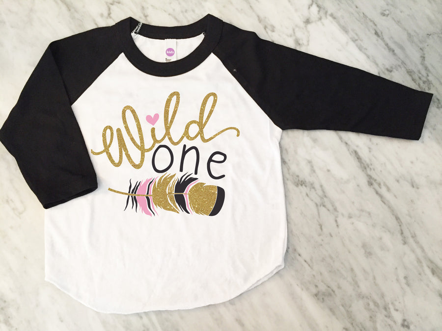 wild one birthday shirt girl