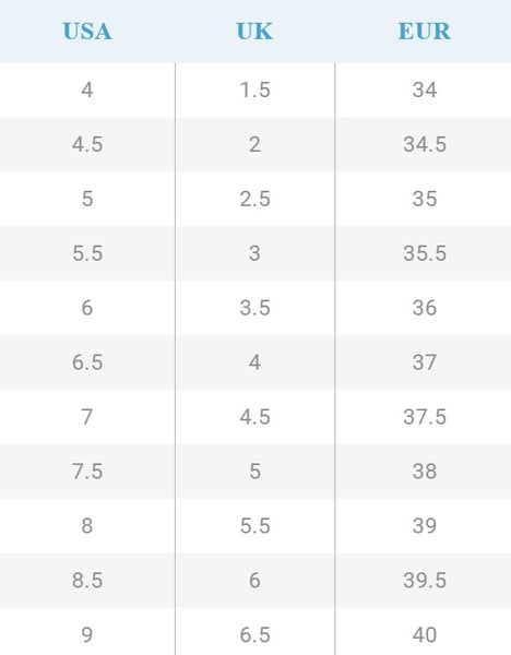 keds size chart cm