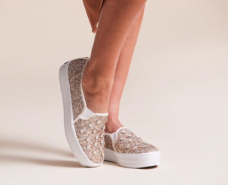 Women's Keds x Kate Spade New York Triple Decker Glitter Flowers | KEDS UK